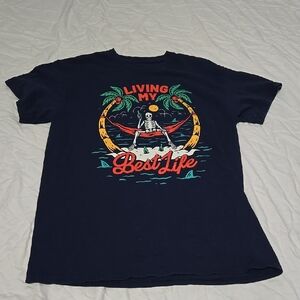 Mens Medium Living My Best Life T-Shirt